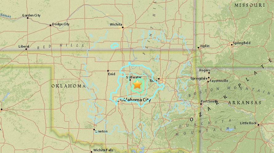 Vụ động đất xảy ra ở Cushing, Oklahoma, Mỹ hôm 7/11.