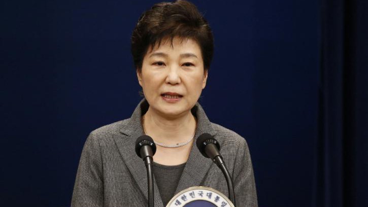 Tổng thống Hàn Quốc Park Geun Hye phát biểu trên truyền hình hôm 29/11