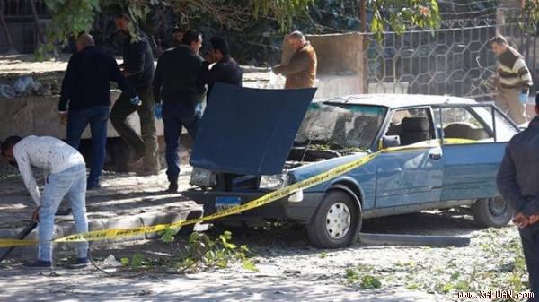 Hiện trường một vụ đánh bom xe khác ở Ai Cập năm ngoái.