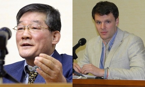 Hai công dân Mỹ Kim Dong Chul (trái) và Otto Warmbier hiện đang bị giam giữ tại Triều Tiên.