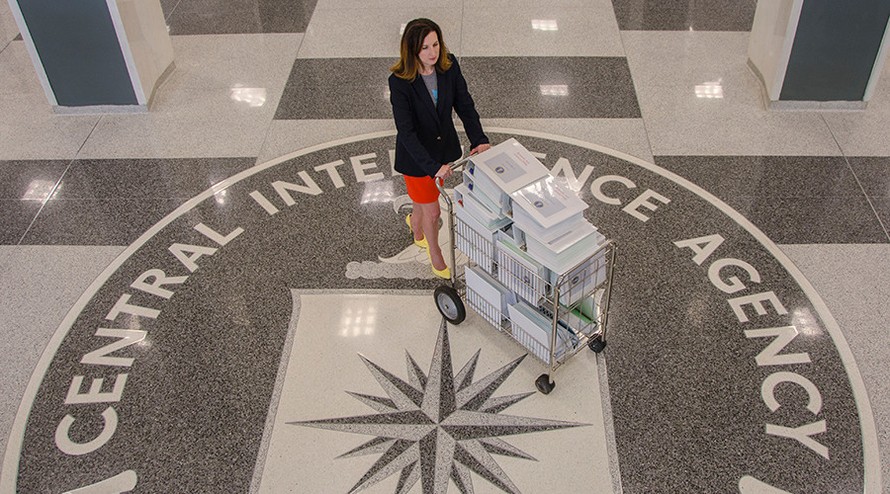 Sảnh của trụ sở Cục Tình báo Trung ương Mỹ (CIA).