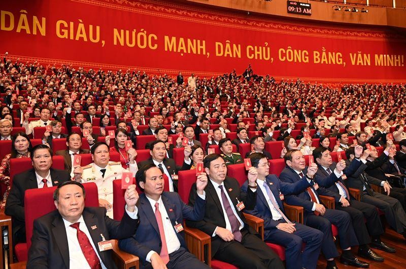 Các đại biểu dự Đại hội Đảng lần thứ XIII - Ảnh: Nhân Dân