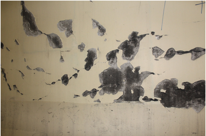 Vết nứt kết hợp bong sơn tại hầm Hải Vân