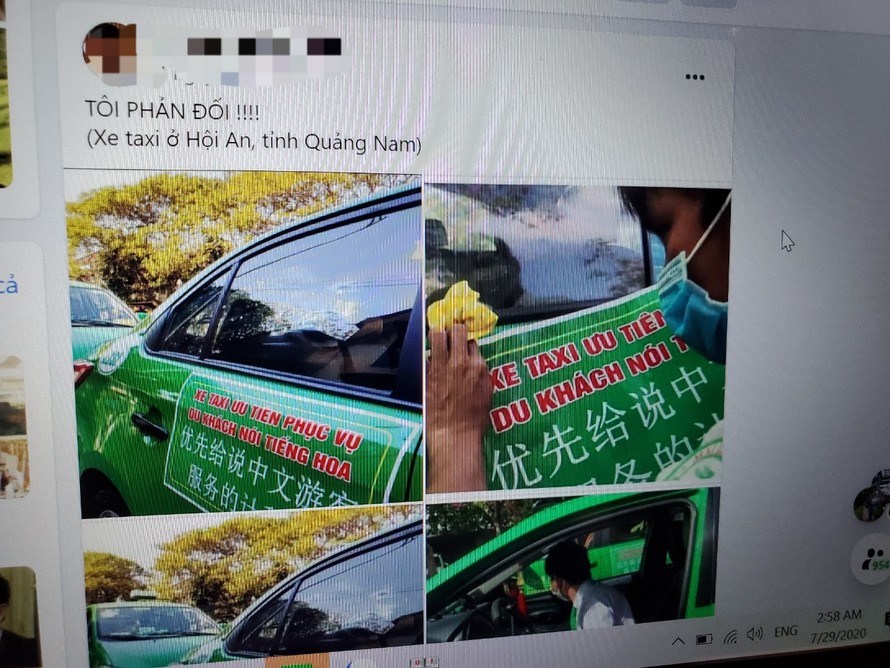 Facebooker N.X.D phản đối Taxi Mai Linh lập đội xe riêng giải tỏa khách Trung Quốc để hạn chế lây lan COVID-19