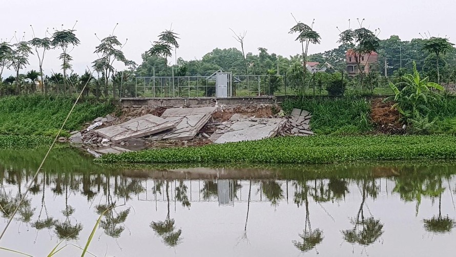 Công trình nhà câu cá của gia đình Giám đốc Sở GTVT tỉnh Bắc Giang đã tháo dỡ sau phản ánh của Tiền Phong
