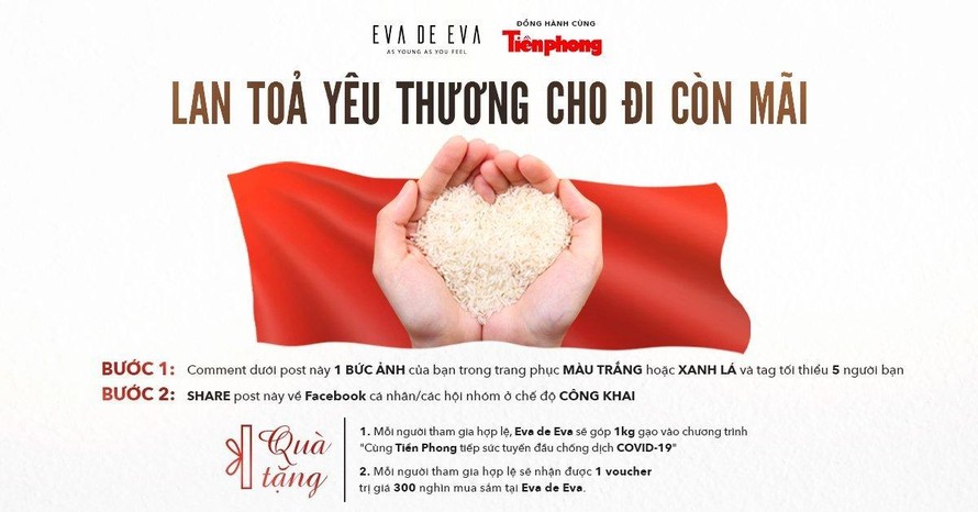 EVA DE EVA cùng Tiền Phong phát động chương trình "Lan tỏa yêu thương - Cho đi còn mãi"