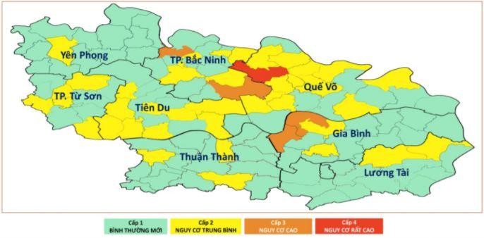Bản đồ tình hình dịch bệnh tại Bắc Ninh ngày 11/11/2021