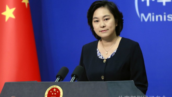 Phát ngôn viên Bộ Ngoại giao Trung Quốc Hoa Xuân Oánh khẳng định, Trung Quốc coi trọng quyền tự do hàng hải hợp pháp của các nước khác. Ảnh: Philstar