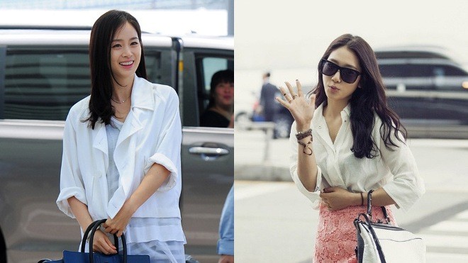 Kim Tae Hee, Park Shin Hye đẹp giản dị tại sân bay 