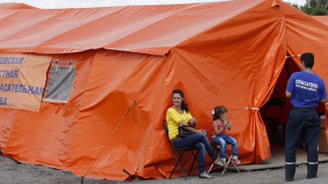 Nhiều khu tạm trú được dựng lên cho những người dân Ukraine tị nạn tại Nga