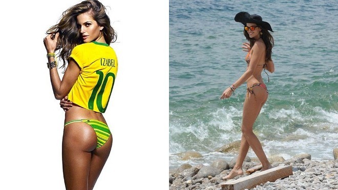 Siêu mẫu Brazil mặc bikini khoe dáng nuột trên bãi biển