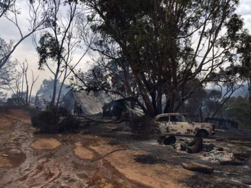 Hình ảnh một khu vực bị ảnh hưởng do cháy rừng lan rộng (Ảnh: The Star)
