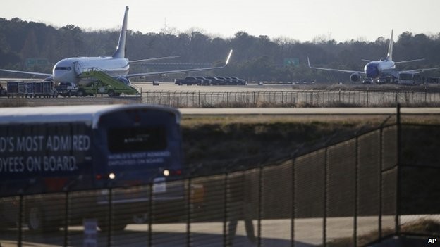 Hai máy bay tại sân bay quốc tế Hartsfield-Jackson Ảnh: BBC