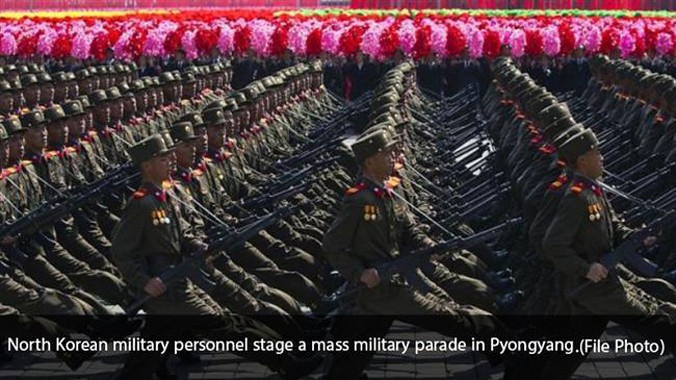 Một cuộc diễu binh quân sự lớn tại thủ đô Bình Nhưỡng. Ảnh: Press TV
