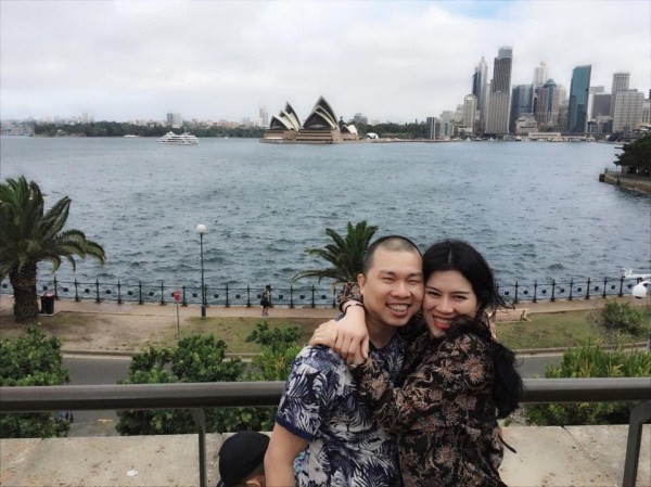 Hải Anh đưa vợ sang Úc kỉ niệm 5 năm ngày cưới