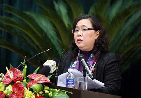 Bà Nguyễn Thị Bích Ngọc được giới thiệu vào chức danh Chủ tịch HĐND thành phố Hà Nội.