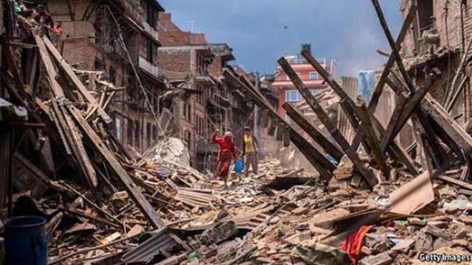Cảnh hoang tàn tại Nepal sau động đất hôm 25/4.