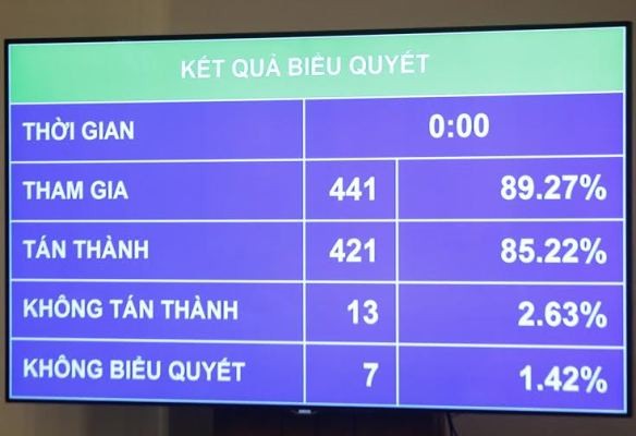 Quốc hội thông qua Luật tổ chức Chính quyền địa phương ngày 19/6. Ảnh: Dũng Nguyễn