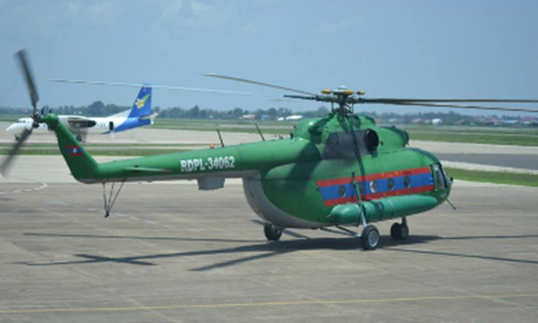Một chiếc trực thăng Mi-17 của Quân đội Lào.
