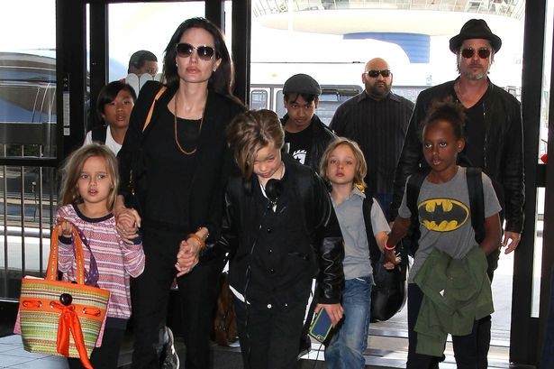Gia đình Angelina Jolie và Brad Pitt. 