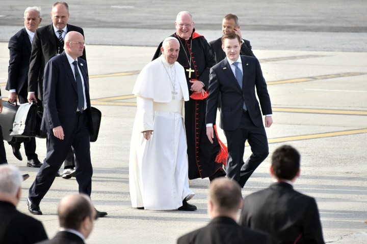 Giáo hoàng Francis tại sân bay JFK hôm 26/9. 