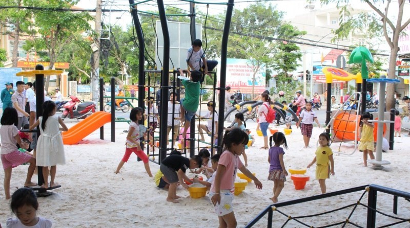 Công trình 'Sân chơi tặng bạn' sẵn sàng phục vụ trẻ em huyện Nhà Bè