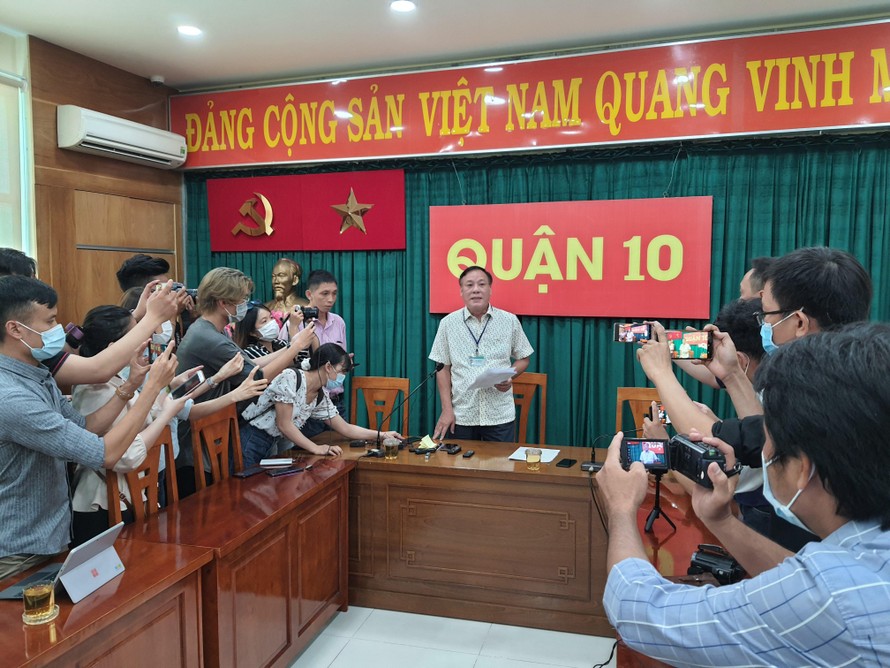 Ông Bùi Tấn Hải, Phó Chủ tịch UBND Quận 10 thông tin về vụ việc