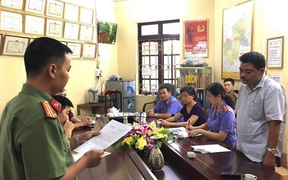 Cơ quan đọc lệnh khởi tố, tạm giam đối với bị can Nguyễn Thanh Hoài.