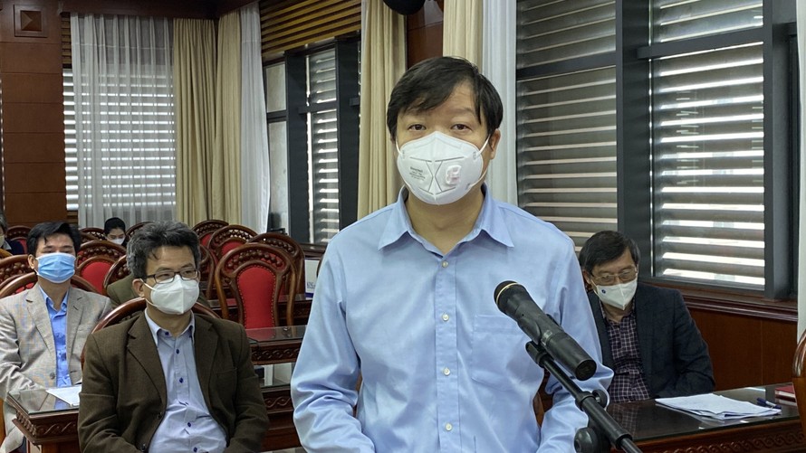PGS.TS Trần Như Dương phát biểu trong cuộc họp sáng 1/3 tại Tỉnh ủy Hải Dương.
