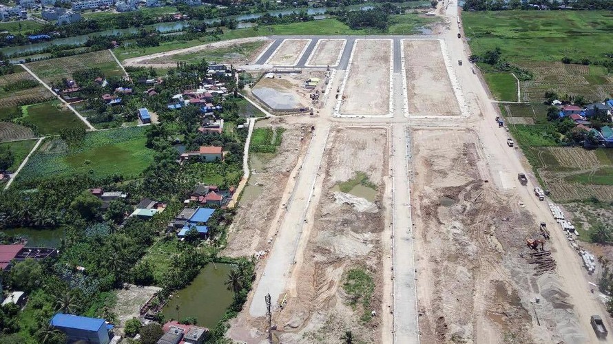 Toàn cảnh hợp phần Khu tái định cư nằm trong Dự án Xây dựng cải tạo đường 359 huyện Thủy Nguyên, TP Hải Phòng.