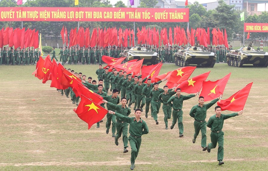 Đại hội Đoàn TNCS Hồ Chí Minh Quân đội lần thứ IX là đợt sinh hoạt chính trị sâu rộng của tuổi trẻ toàn quân. Ảnh: Nguyễn Minh