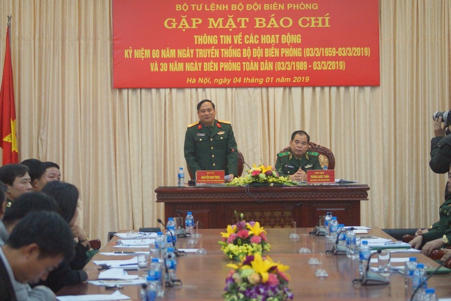 Lãnh đạo Bộ Tư lệnh BĐBP và Cục Tuyên huấn (Tổng cục Chính trị QĐND Việt Nam) chủ trì cuộc họp báo