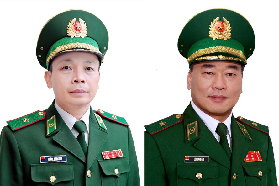 Thiếu tướng Lê Quang Đạo (bên phải) và Thiếu tướng Hoàng Hữu Chiến