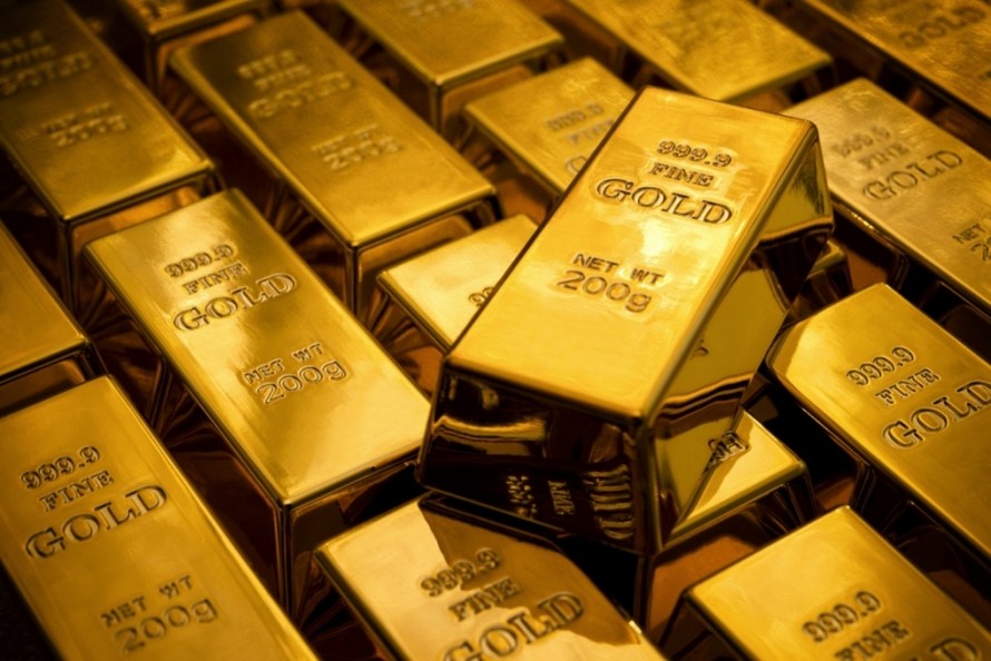 Giá vàng bật tăng lên mức cao nhất trong 6 năm qua. Ảnh minh hoạ 