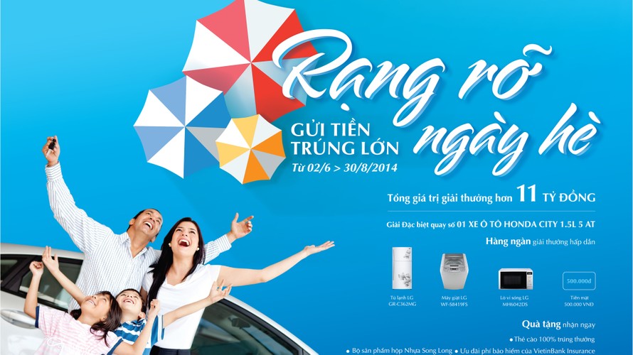 Cơ hội trúng ôtô Honda City khi gửi tiền tại VietinBank