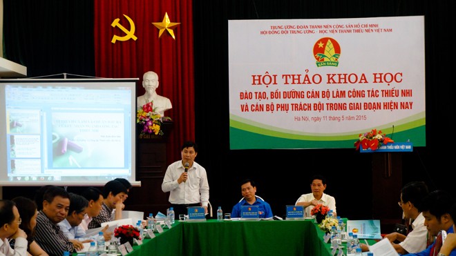 TS. Nguyễn Hải Đăng – giám đốc Học viện Thanh thiếu niên Việt Nam phát biểu tại hội thảo. Ảnh: N.T