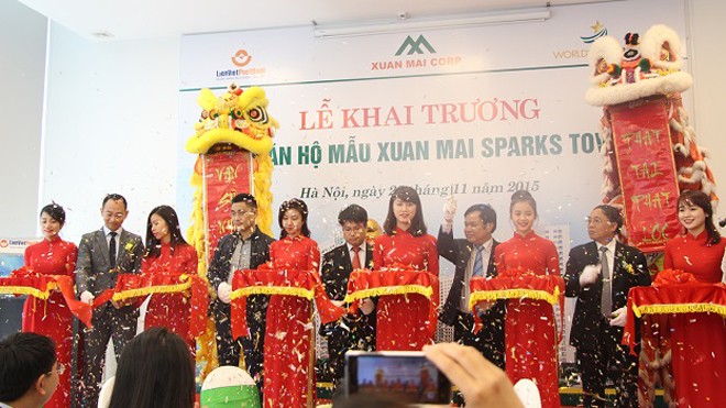 Lễ cắt băng khánh thành khu căn hộ mẫu Xuan Mai Sparks Tower