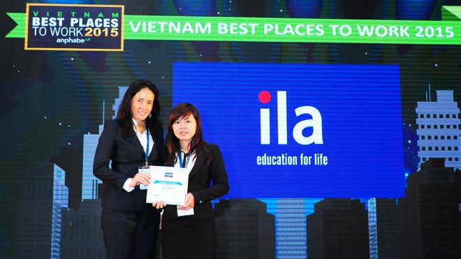 ILA Việt Nam được xướng danh trong danh sách 100 nơi làm việc tốt nhất Việt Nam 2015