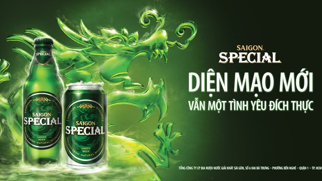 Diện mạo hoàn toàn mới của bia Saigon Special 