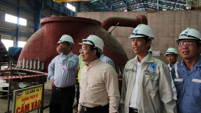 Lãnh đạo PVN thị sát, yêu cầu đẩy nhanh dự án nhà máy nhiệt điện Thái Bình 2.
