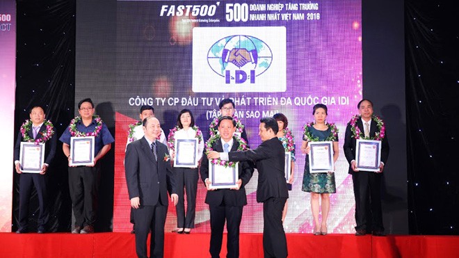 Lãnh đạo IDI nhận danh hiệu TOP 50 Doanh nghiệp tăng trưởng nhanh nhất Việt Nam