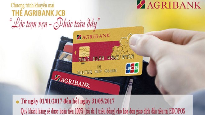 Chương trình khuyến mại ” Lộc trọn vẹn – Phúc tràn đầy” cùng thẻ Agribank JCB