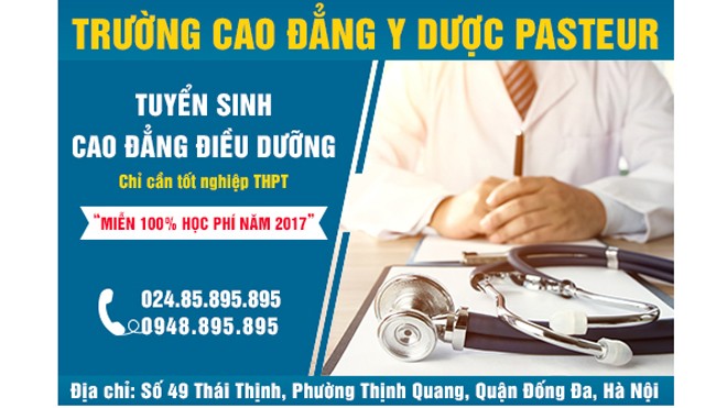 Miễn 100% học phí Cao đẳng Điều Dưỡng Hà Nội, Tp HCM, Yên Bái năm 2017
