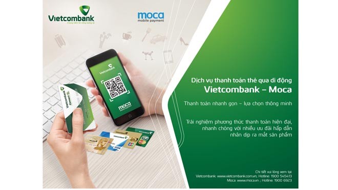 Ra mắt dịch vụ thanh toán thẻ qua di động Vietcombank – Moca 