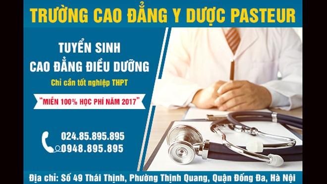 Miễn học phí Cao đẳng Điều Dưỡng Hà Nội, Tp HCM, Yên Bái năm 2017