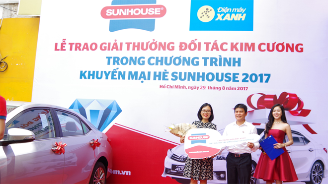 Giải thưởng “Đối tác kim cương” đánh dấu một bước ngoặt cho mối quan hệ hợp tác giữa Sunhouse và Điện máy Xanh.
