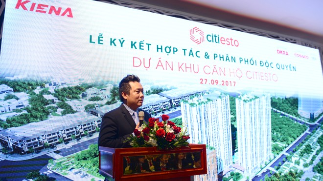 Ông Phạm Lâm, TGĐ DKRA phát biểu tại lễ ký kết
