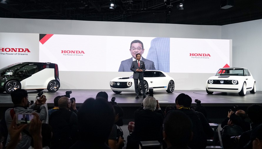 Tổng giám đốc kiêm Chủ tịch Honda toàn cầu, ông Takahiro Hachigo, tại TMS 2017.