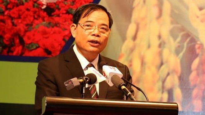 Bộ trưởng Bộ Nông nghiệp và Phát triển Nông thôn Nguyễn Xuân Cường phát biểu tại Hội nghị. Ảnh: Vũ Sinh/TTXVN