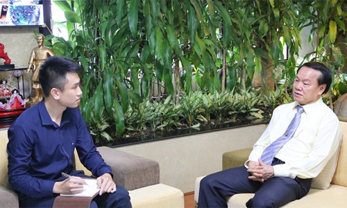 Ông Lê Thanh Thuấn - Chủ tịch HĐQT Tập đoàn Sao Mai trả lời phỏng vấn